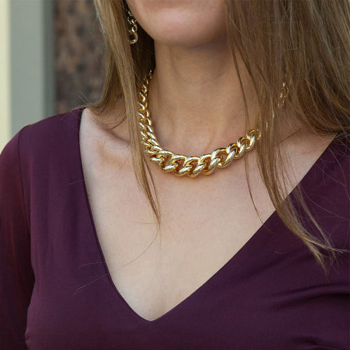 Collana con catena placcata in oro Unoaerre donna 1551