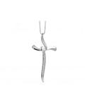 Collana con croce yukiko in oro bianco e diamanti cld4255y