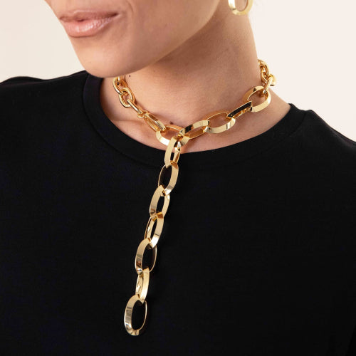Collana con maglie ovali e triangolari Unoaerre donna 2139
