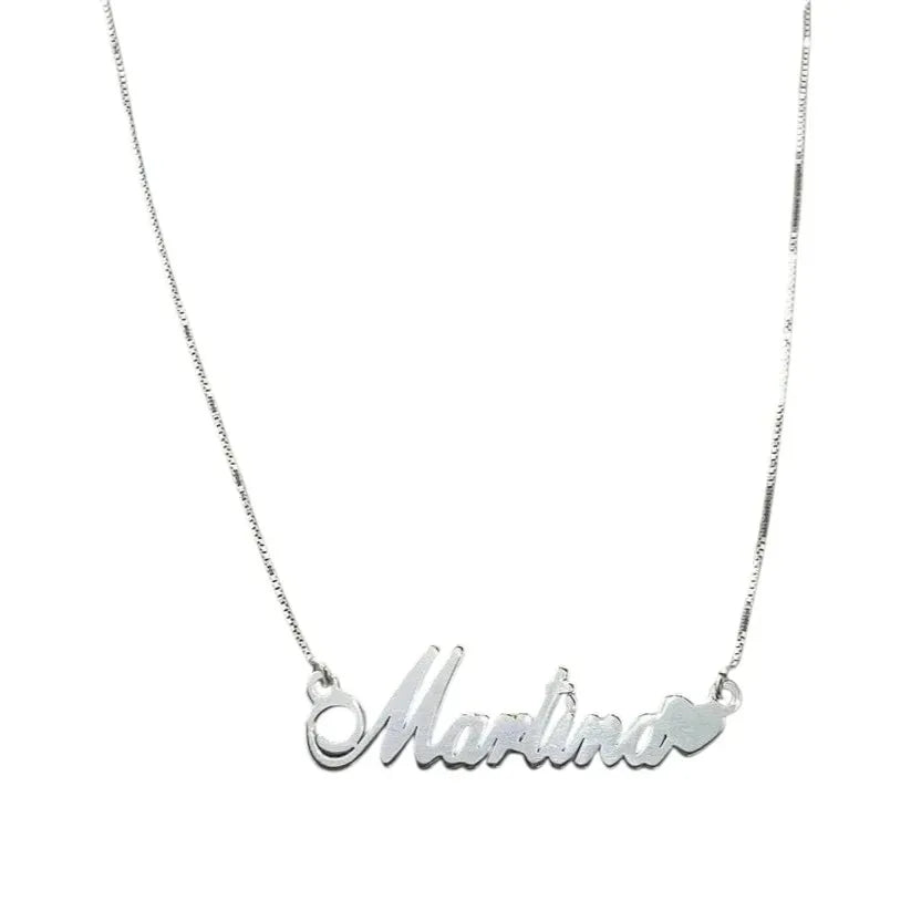 Collana personalizzata in Argento 925 con nome e cuore