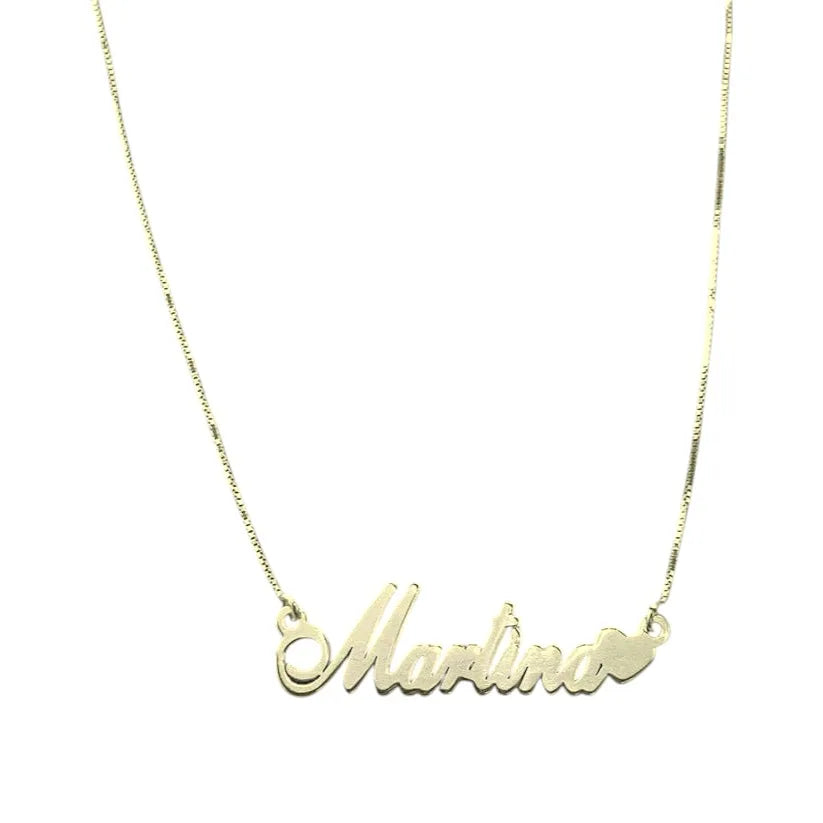 Collana personalizzata in Argento 925 con nome e cuore