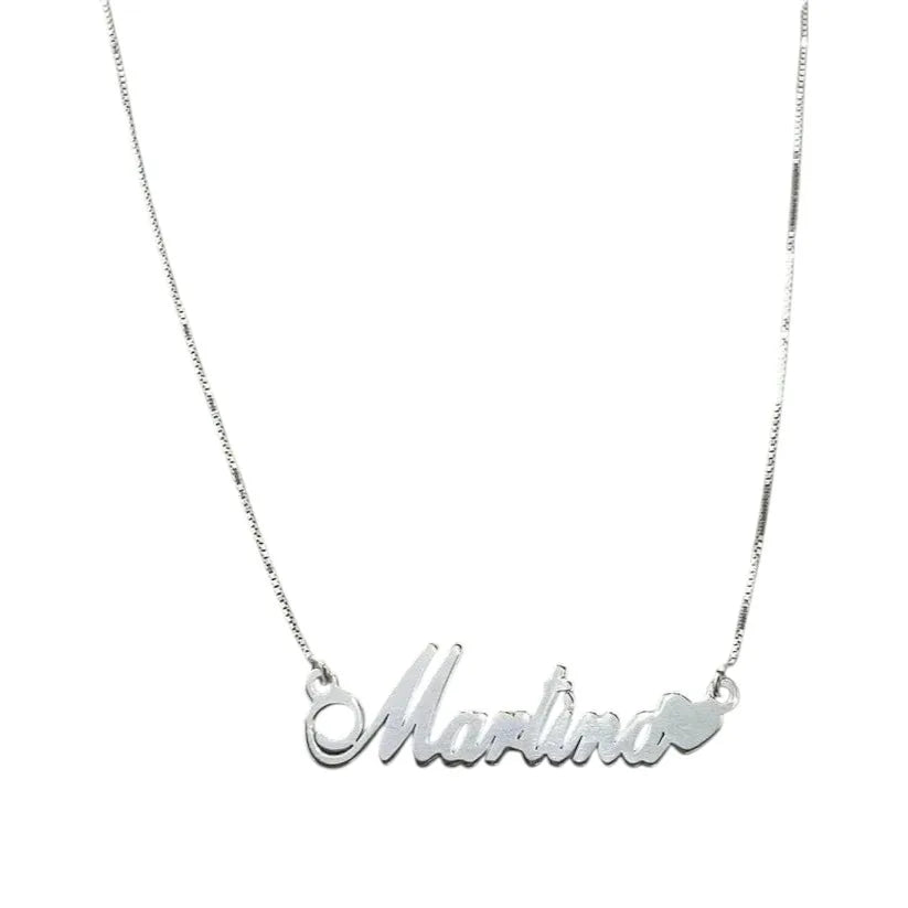 Collana personalizzata in Argento 925 con nome e cuore
