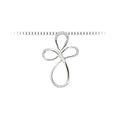 Collana con pendente croce in oro e diamanti lpf10119.004