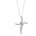 Collana croce in oro bianco donna gioielli Comete Croisette glb 1124