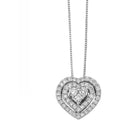Collana cuore DonnaOro Diamanti DFPF9217.041 in oro bianco e diamanti