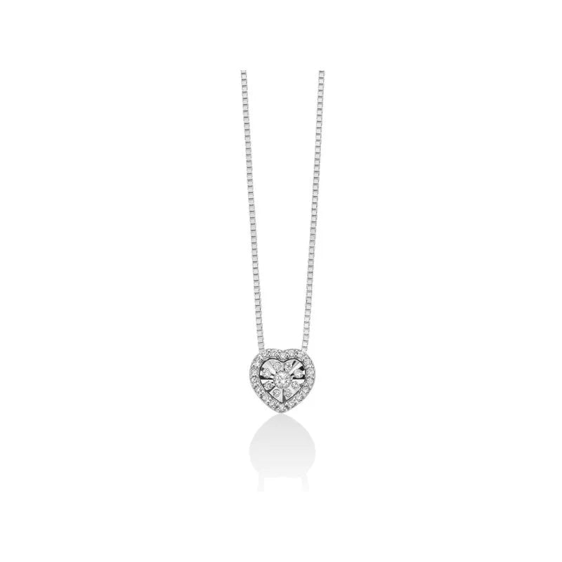 Yukiko Damen Herz-Halskette Gold und Diamanten cld4209y