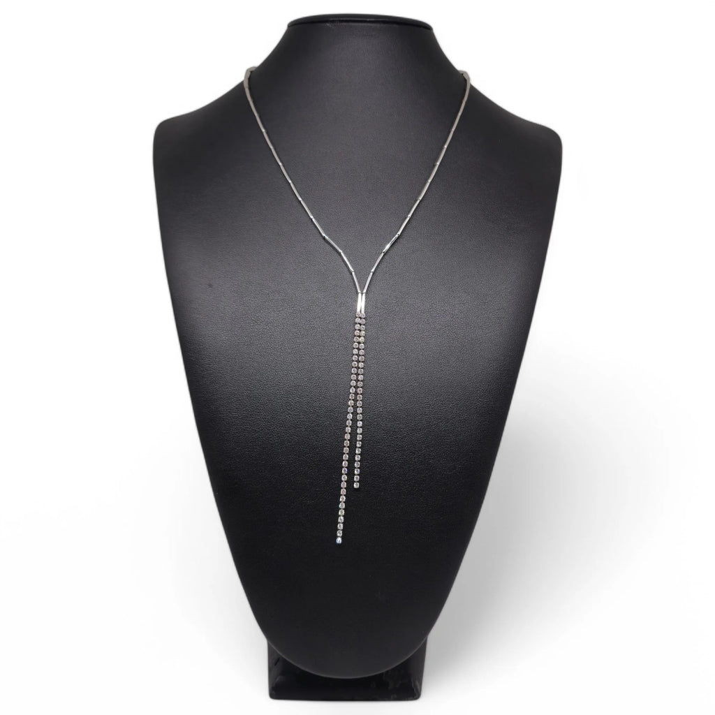 Collana da Donna in Oro Bianco 18kt con Zirconi