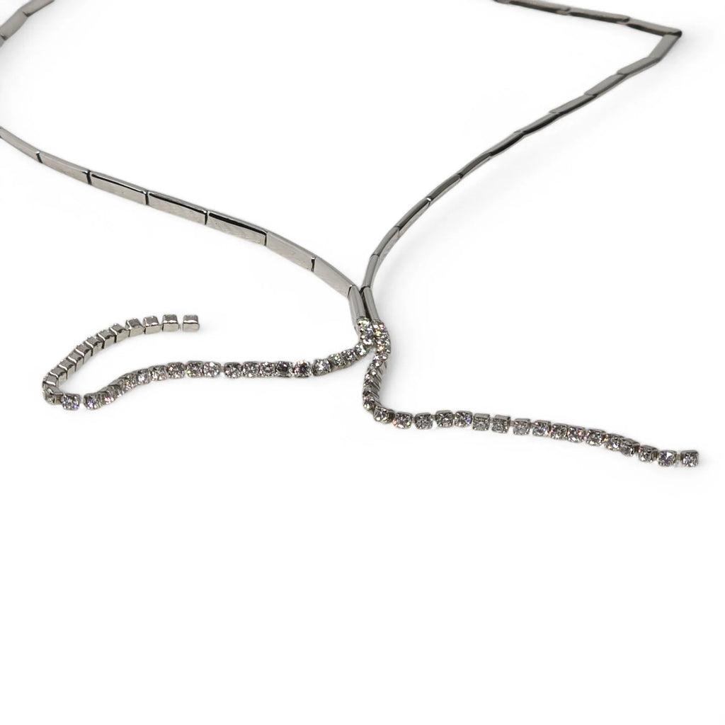 Collana da Donna in Oro Bianco 18kt con Zirconi