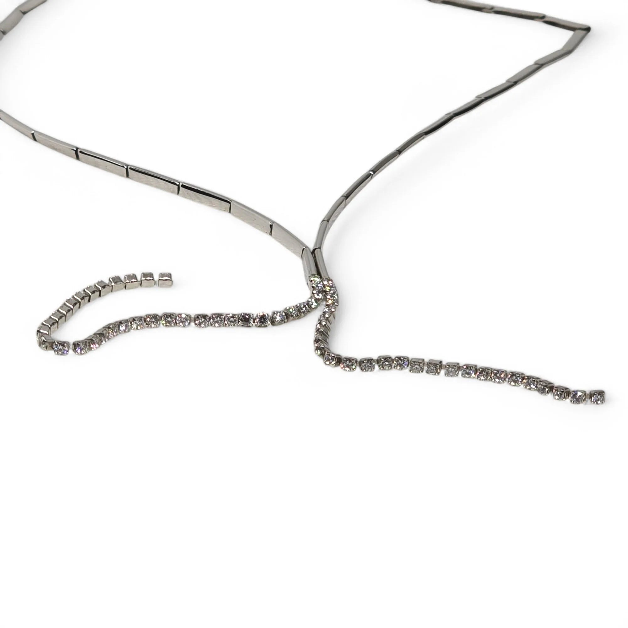 Collana da Donna in Oro Bianco 18kt con Zirconi