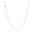 Collana da Uomo in Oro Bianco 18 Carati con Inserto Blu Tenace