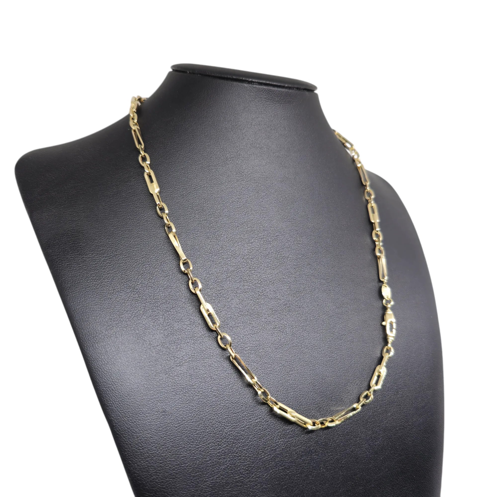 Collana da Uomo in Oro Giallo 18 Carati con Catena Piatta - Stile Moderno