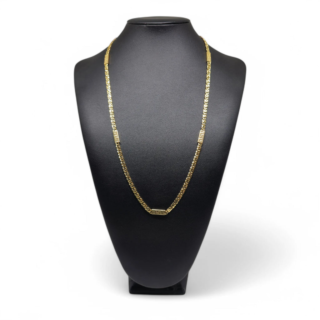 Collana da Uomo in Oro Giallo 18 Carati con Piastra Greca