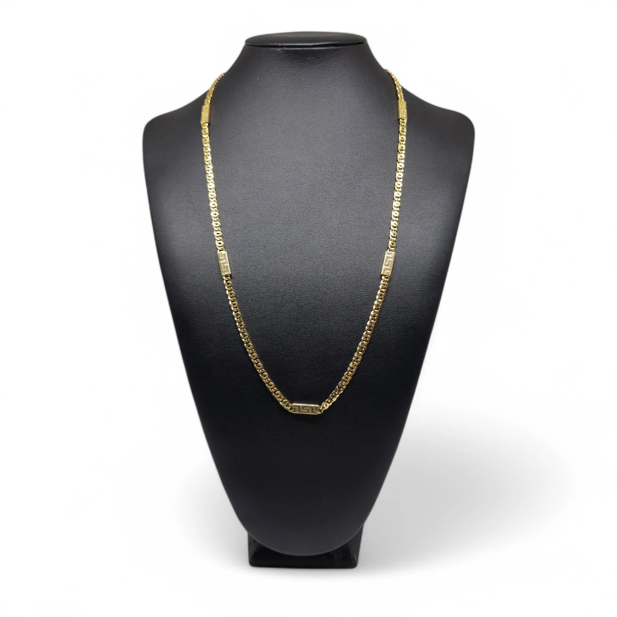 Collana da Uomo in Oro Giallo 18 Carati con Piastra Greca