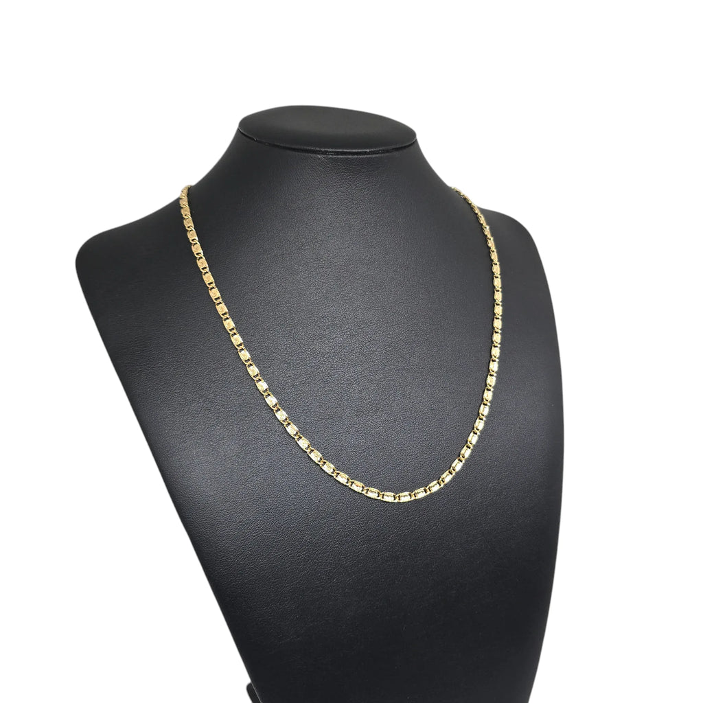 Collana da Uomo in Oro Giallo 18 Carati maglia martellata