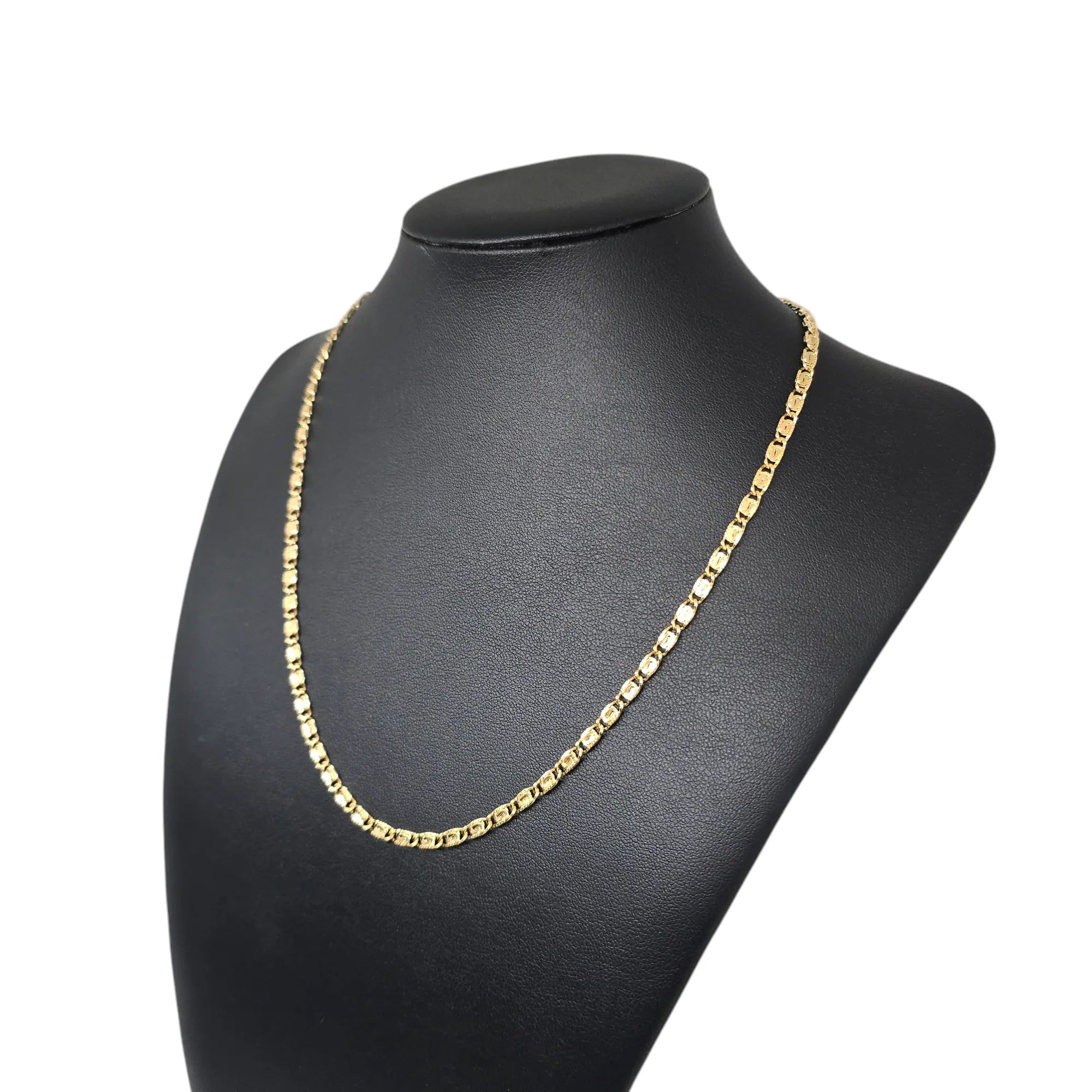 Collana da Uomo in Oro Giallo 18 Carati maglia martellata