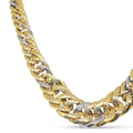 Collana da donna in oro bicolore 18kt con maglia Groumette