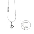 Collana da uomo Paciotti 4US in acciaio con ancora e zirconi