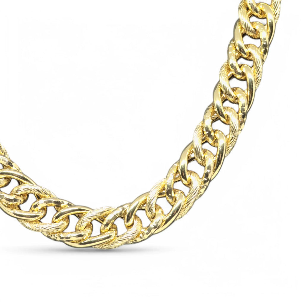 Herrenhalskette aus 18 Karat Gold mit Groumette-Gliederung