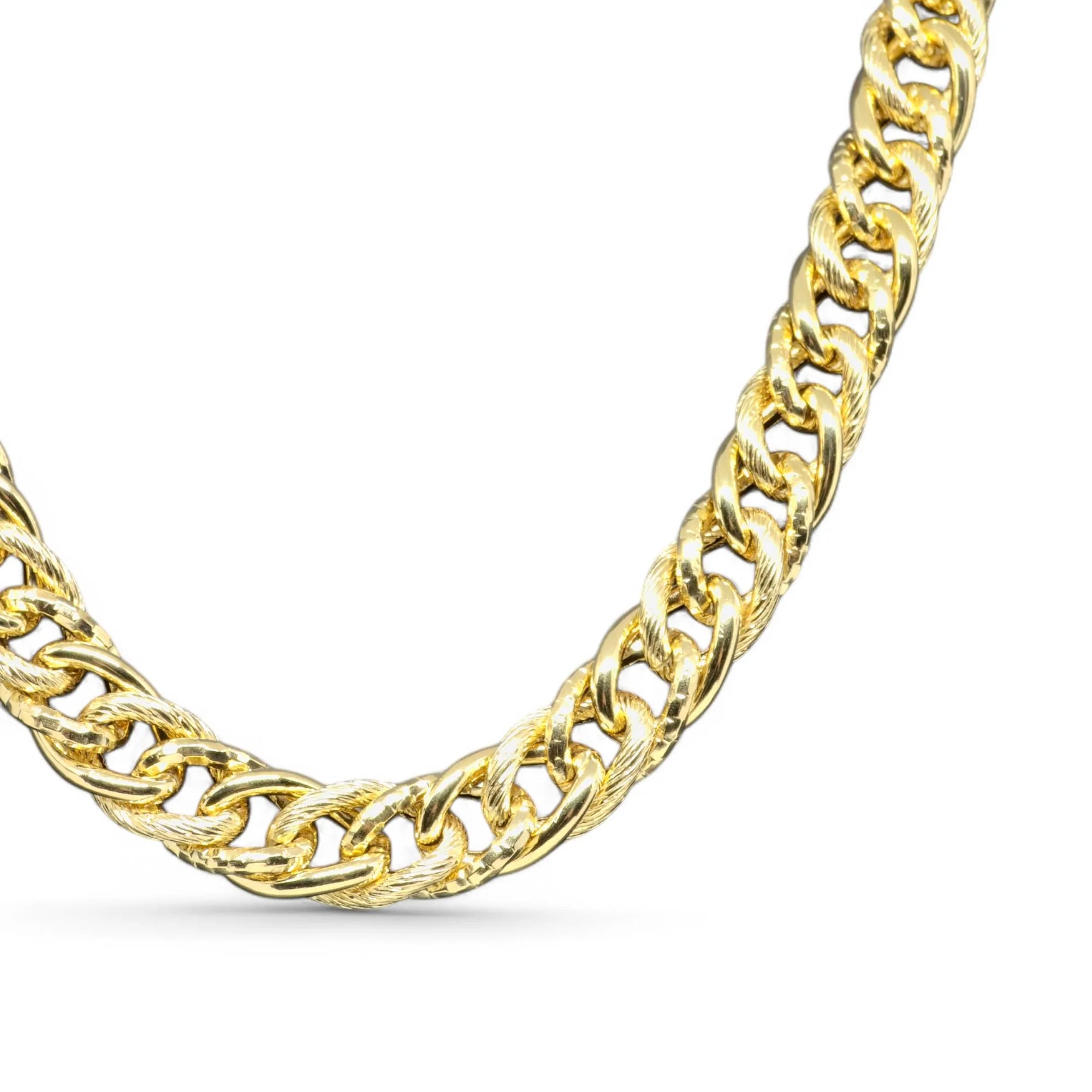 Herrenhalskette aus 18 Karat Gold mit Groumette-Gliederung