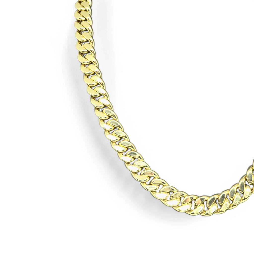 Collana da uomo in oro 18kt con maglia Groumette lucida