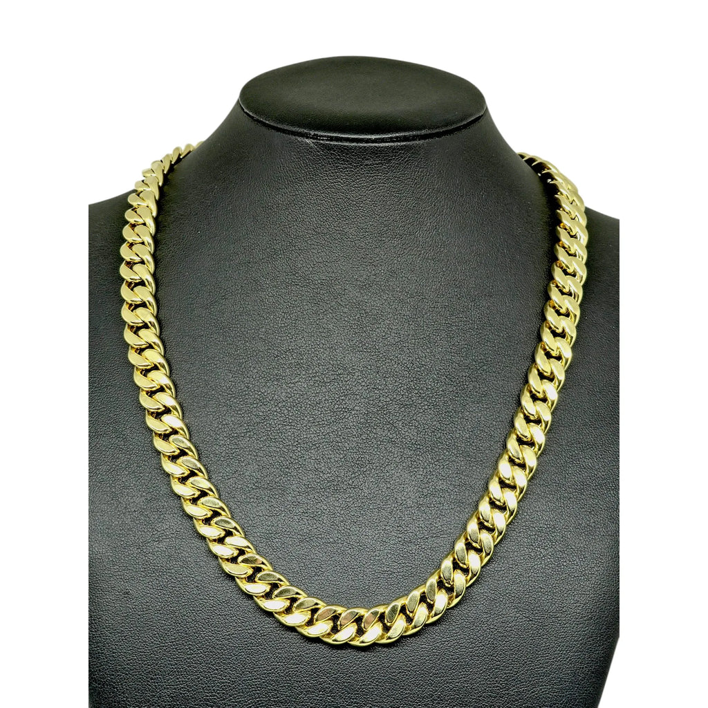 Collana da uomo in oro 18kt con maglia Groumette lucida
