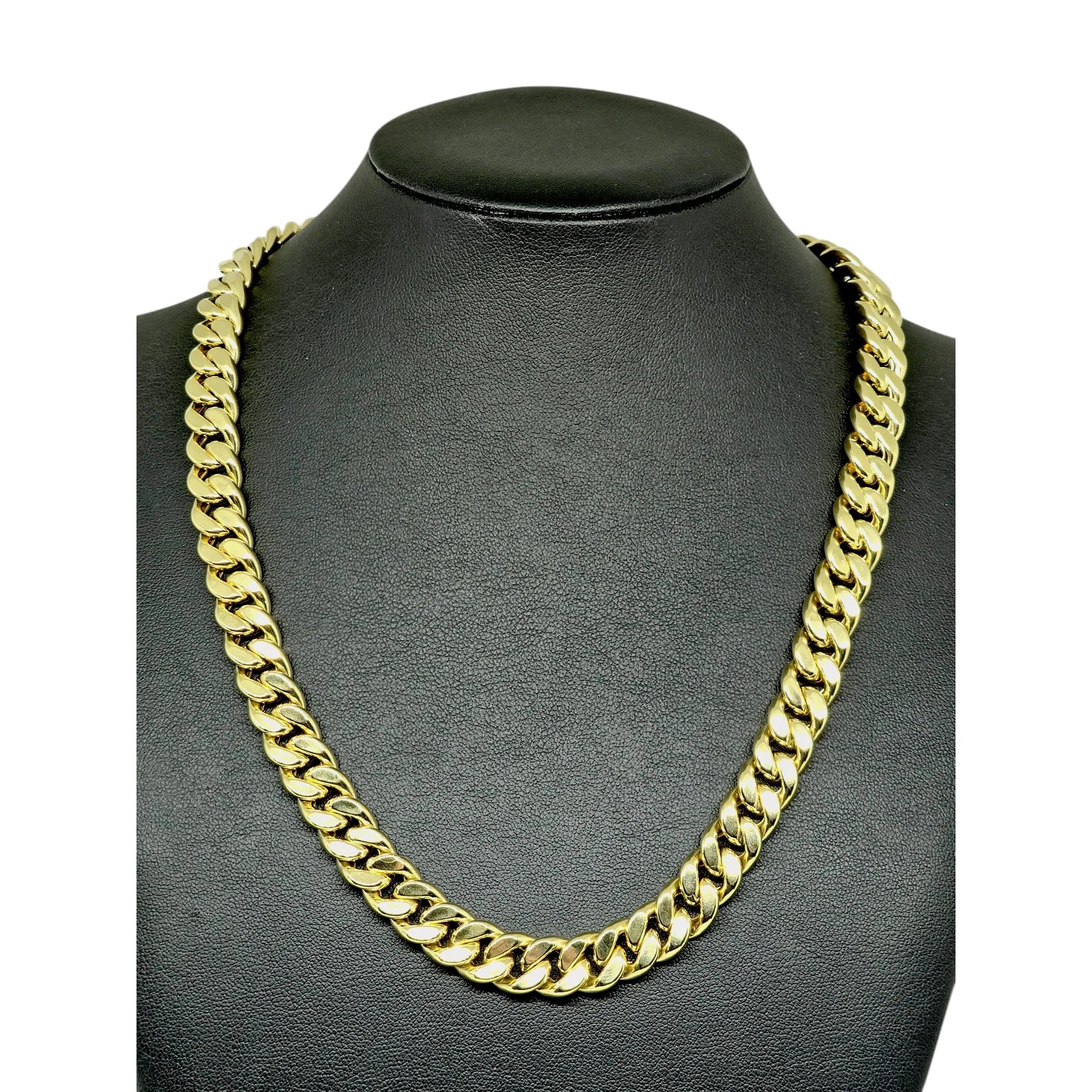 Collana da uomo in oro 18kt con maglia Groumette lucida