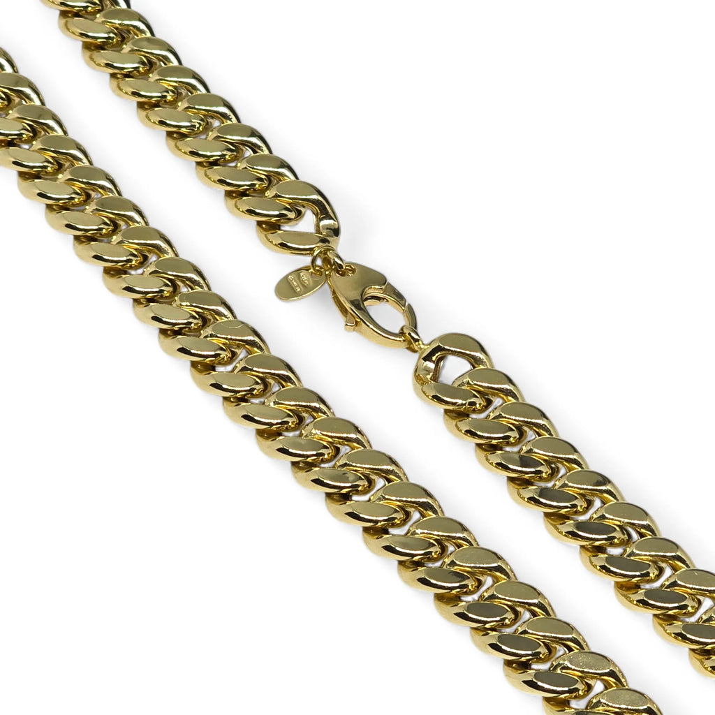 Collana da uomo in oro 18kt con maglia Groumette lucida