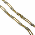 Collana da uomo piatta bicolore in oro18kt 750