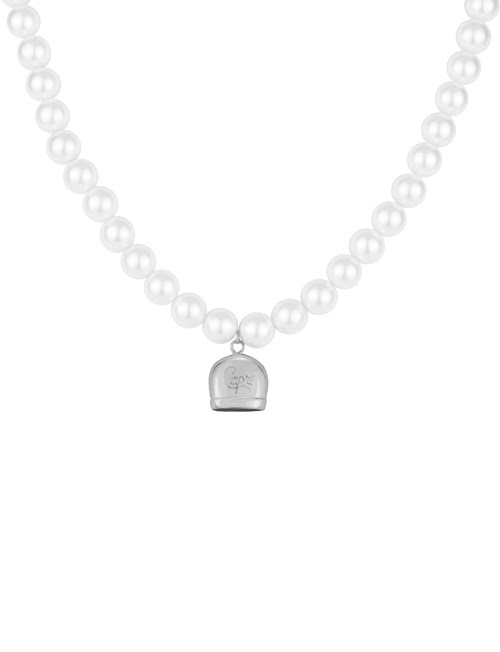 Collana di Perle con ciondolo Campanella Capri in Argento