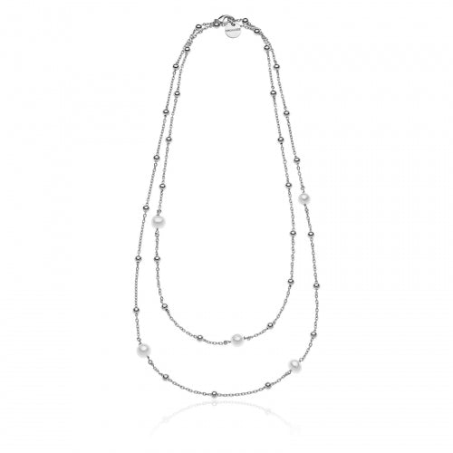 Collana di catena e perle naturali Unoaerre donna 2062