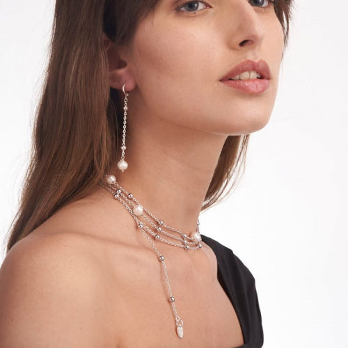 Collana di catena e perle naturali Unoaerre donna 2062