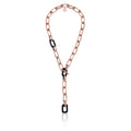 Unoaerre Damenhalskette Forzatina-Kette und natürlicher schwarzer Onyx 2131