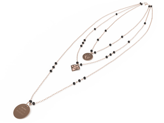 Collana donna 10Buoni Propositi con scritta: "da oggi mi faccio desiderare"
