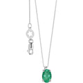 Collana donna Comete in oro bianco 18kt e smeraldo GLB 1642 S3