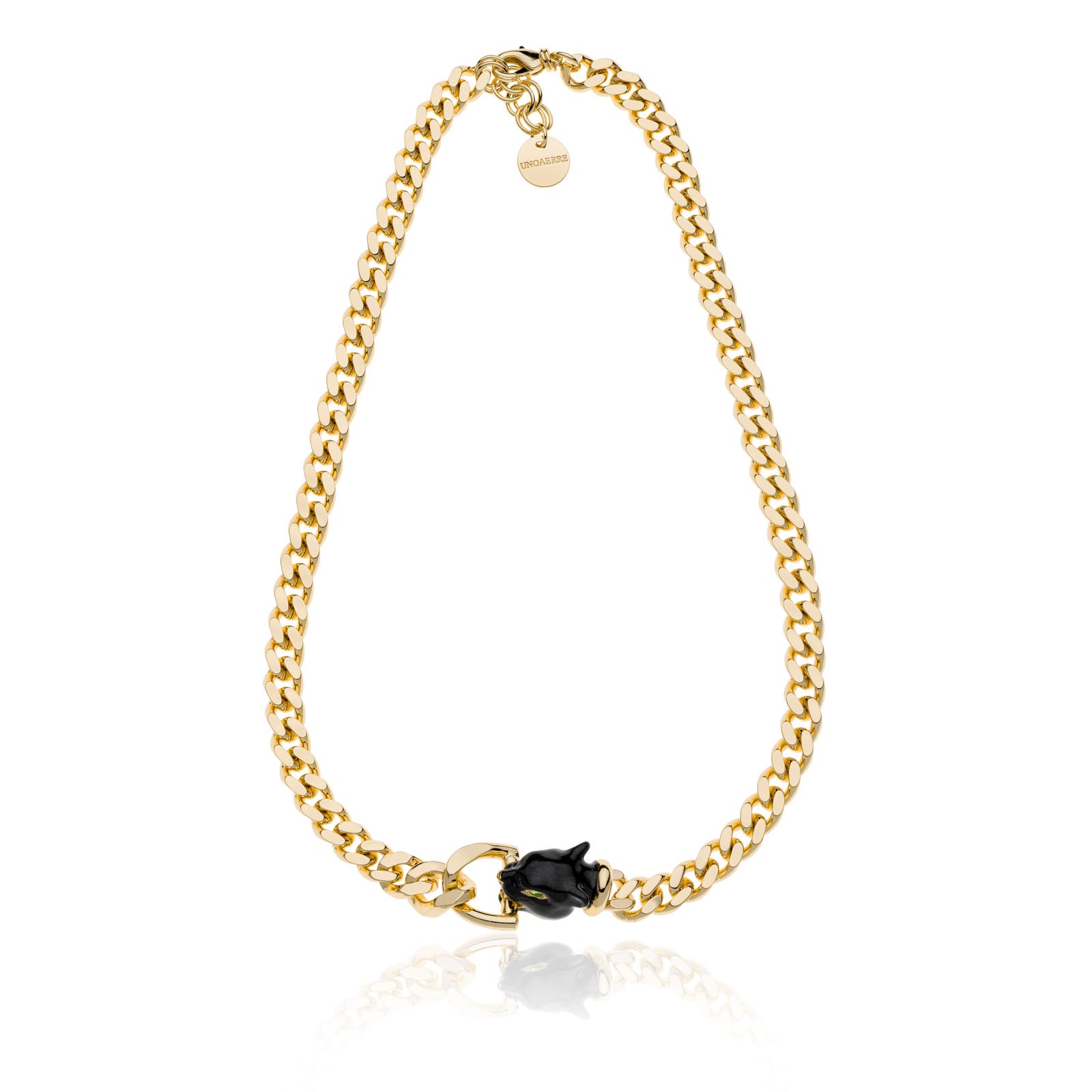 Collana donna Groumette con testa di pantera 2331