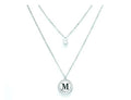 Collana donna Kiara con ciondolo lettera M in acciaio kcld3905b-m