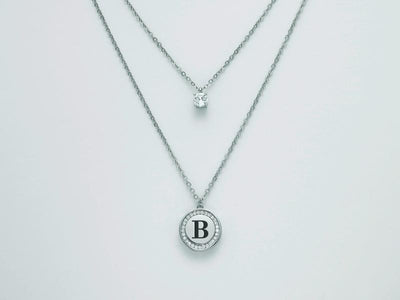 Collana donna Kiara design lettera B con punto luce KCLD3905B-B