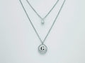 Collana donna Kiara lettera g collier in acciaio con punto luce KCLD3905B-G