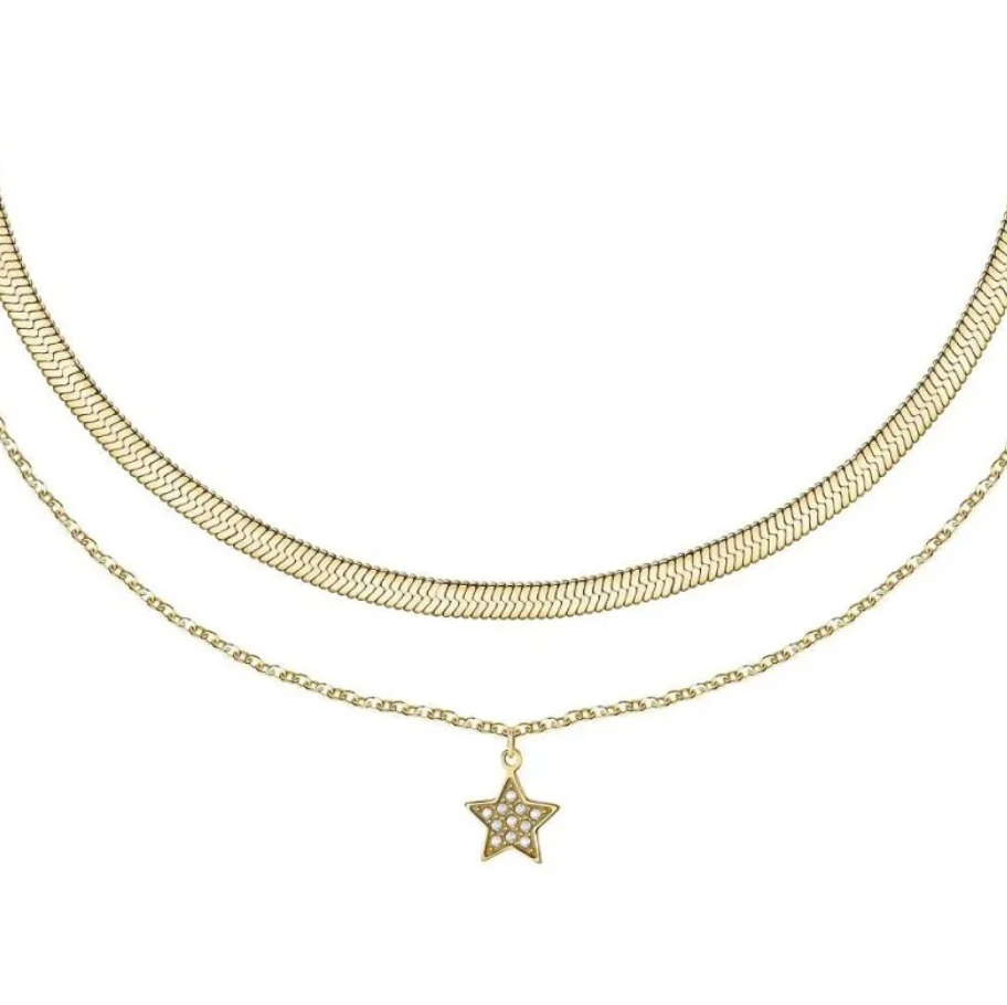 Collana donna LA PETITE STORY collezione friendship pendente stella dorato - LPS10ARR08