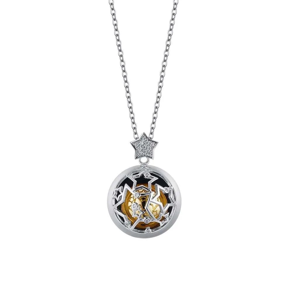 Collana donna chiama angeli gioielli Luca Barra con stelle ck1752