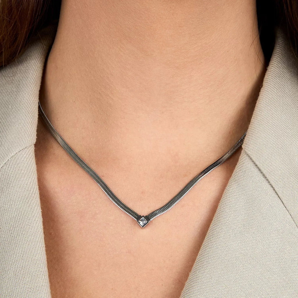 Collana donna Morellato stile snake con pietra SAVY26