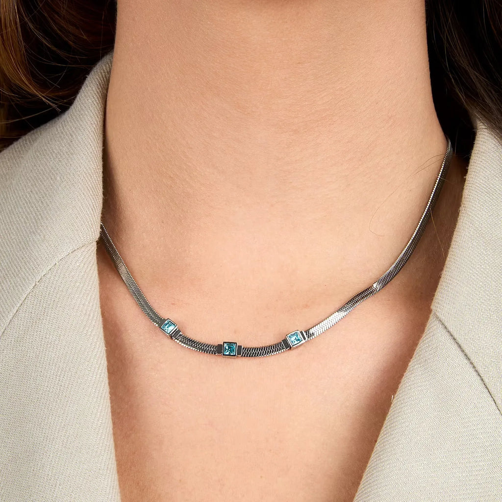 Collana donna Morellato stile snake con zirconi SAVY28