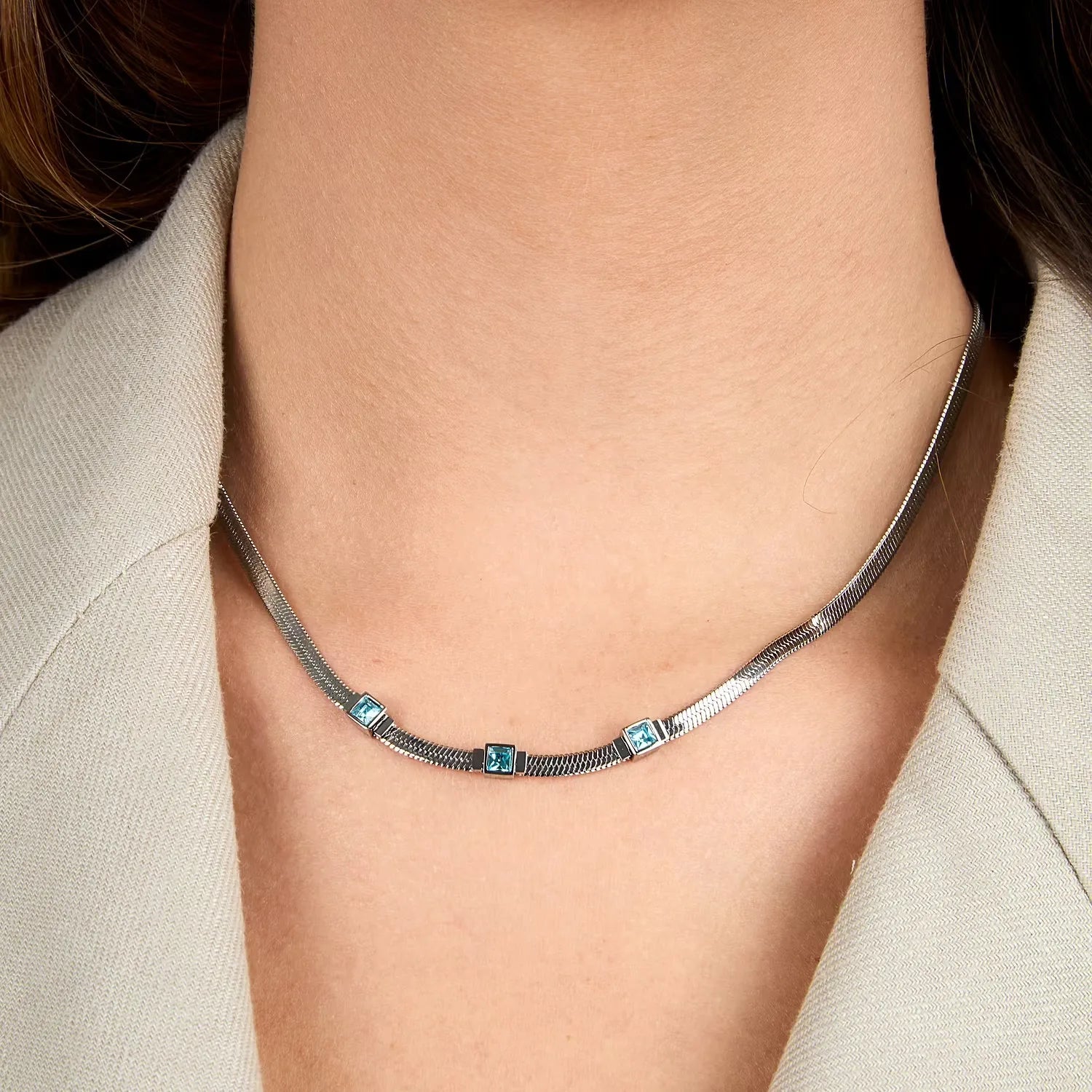 Collana donna Morellato stile snake con zirconi SAVY28