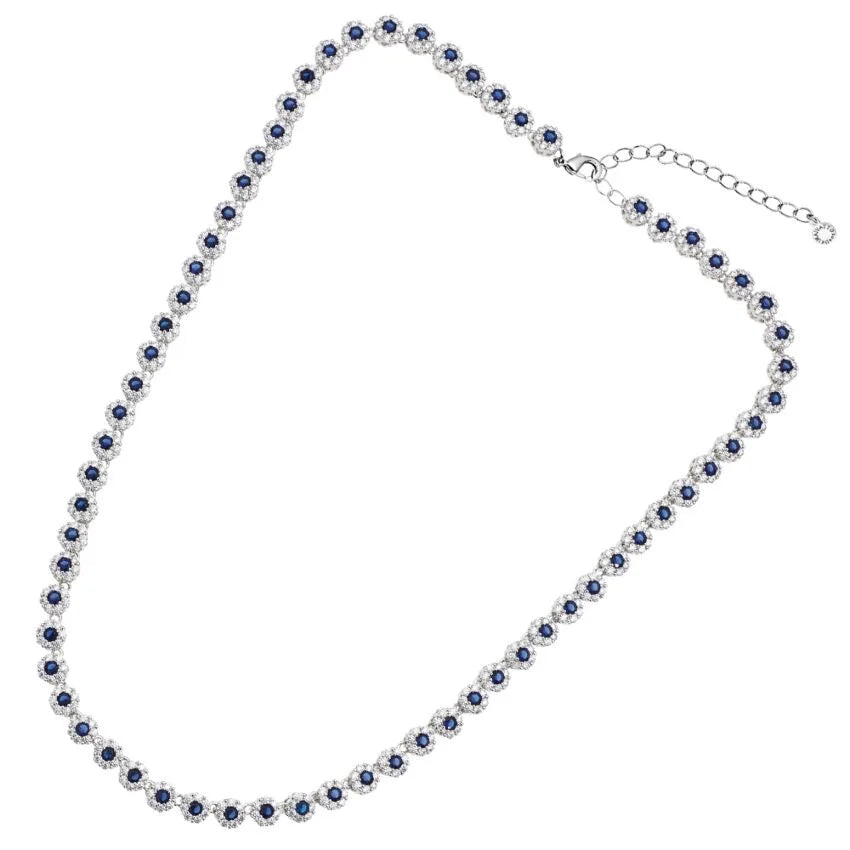 Collana donna Ottaviani Elegance con zirconi blu