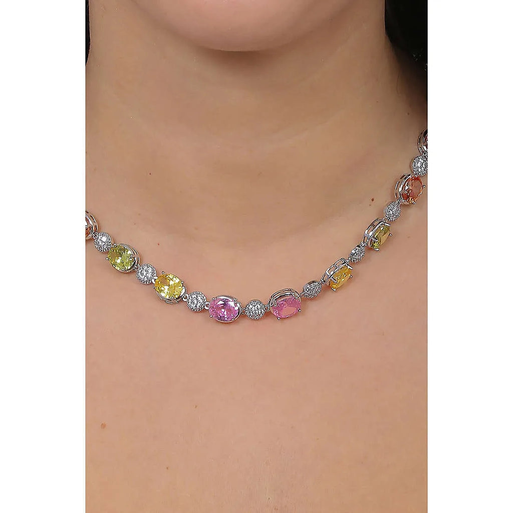 Collana donna Ottaviani Elegance con zirconi colorati