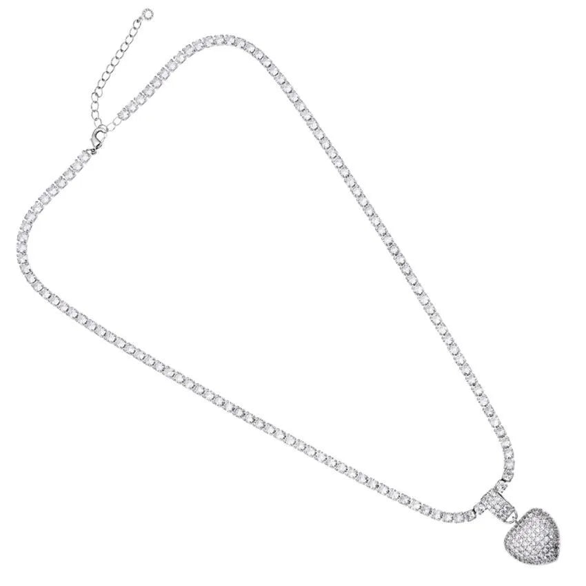 Collana donna Ottaviani con pendente cuore in zirconi