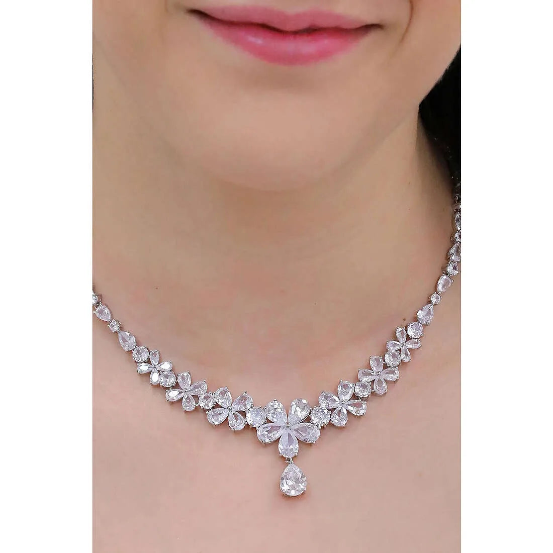 Collana donna Ottaviani con zirconi bianchi Elegance