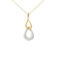 Collana donna Stroili con pendente in acciaio dorato e zirconi