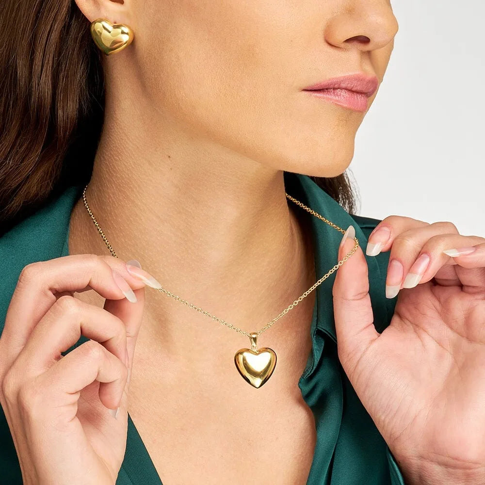 Collana donna Stroili in acciaio dorato con cuore pendente