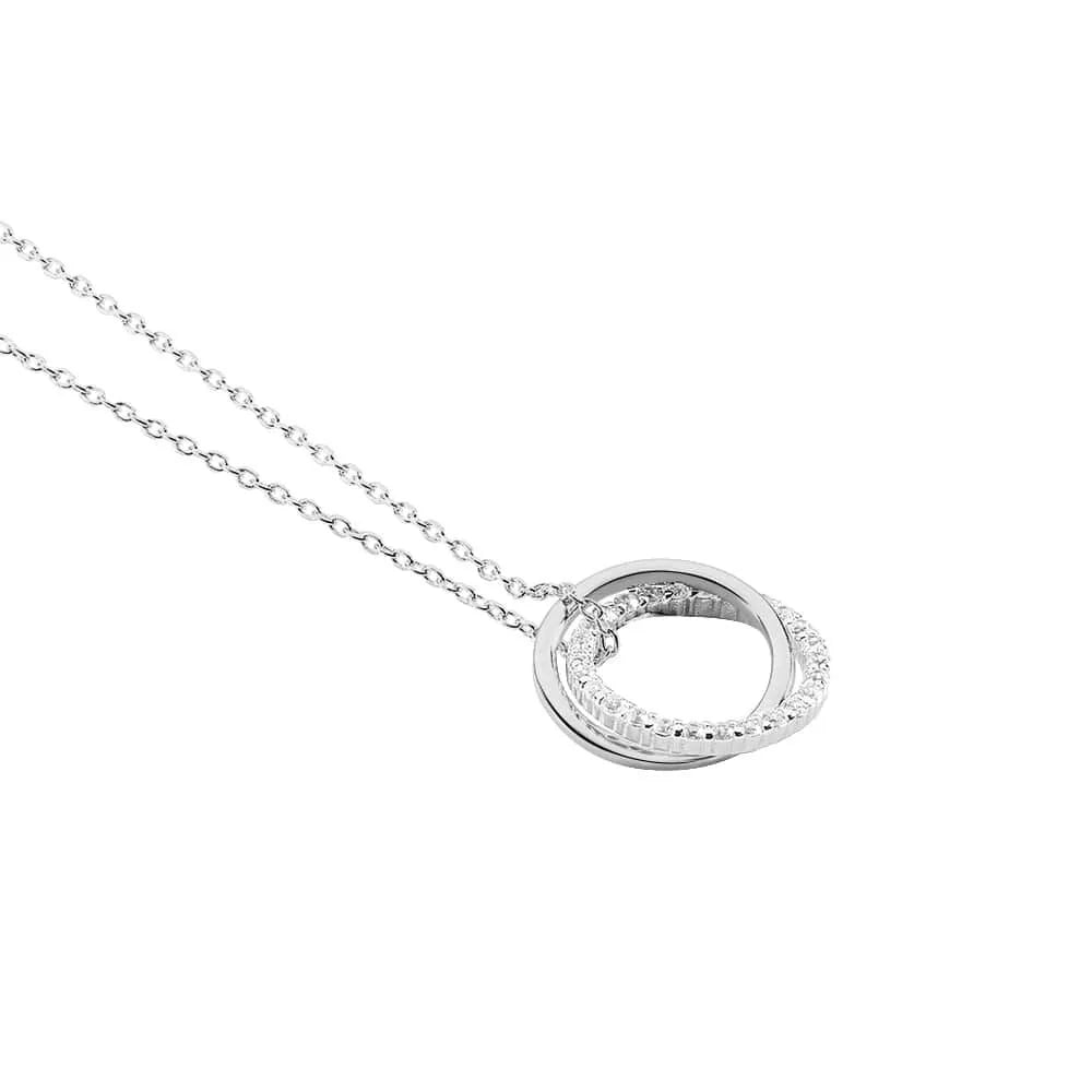 Collana donna Stroili in argento con pendente cerchio zirconato